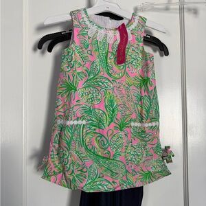 Lilly Pulitzer Tropical Pink and Green Kids Dress